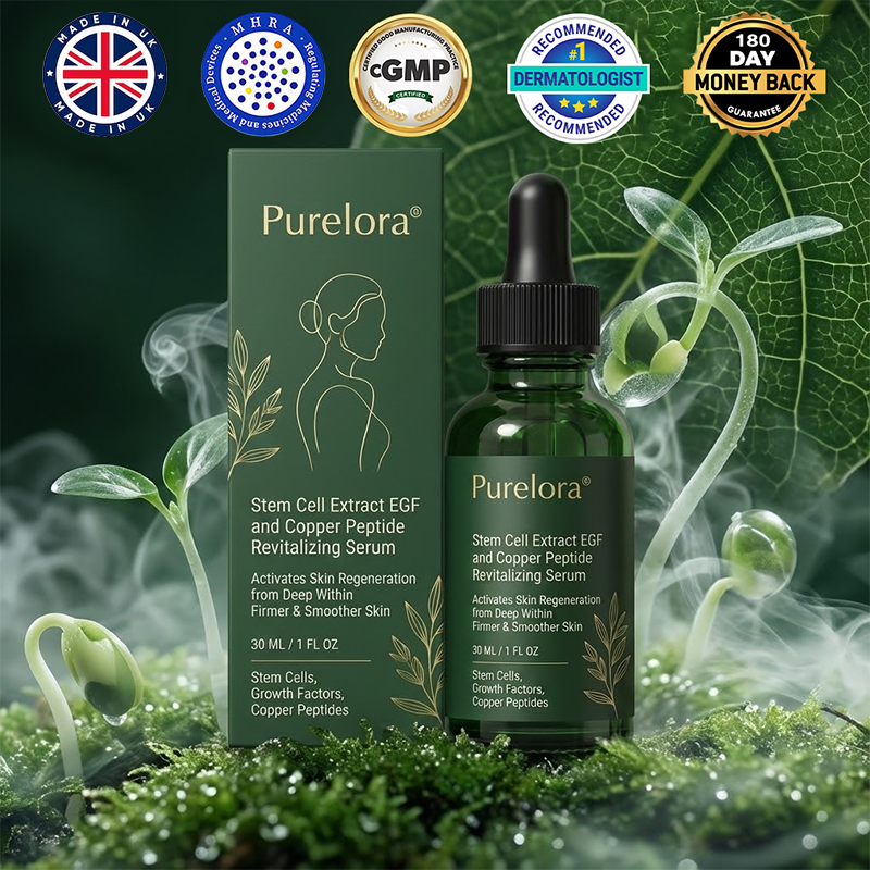 💖Change from the inside out | Purelora® Stem Cell–Derived EGF & Copper Peptide Activating Serum  (Deeply activates skin renewal from within for firmer, smoother-looking skin)