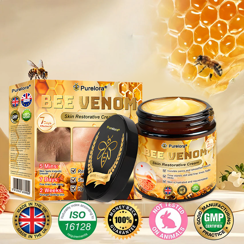 "Made and Shipped from UK|✅ Official Store✨Purelora® Bee Venom Skin Restorative Cream 🔥 LAST DAY 80% OFF 💎"