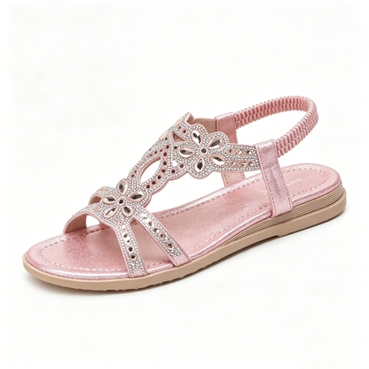 ✨ Women's Bohemian Rhinestone Sandals – Ultimate Comfort, Elastic Strap & Summer Elegance
