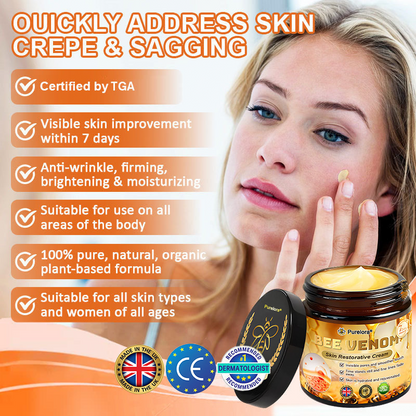"Made and Shipped from UK|✅ Official Store✨Purelora® Bee Venom Skin Restorative Cream 🔥 LAST DAY 80% OFF 💎"