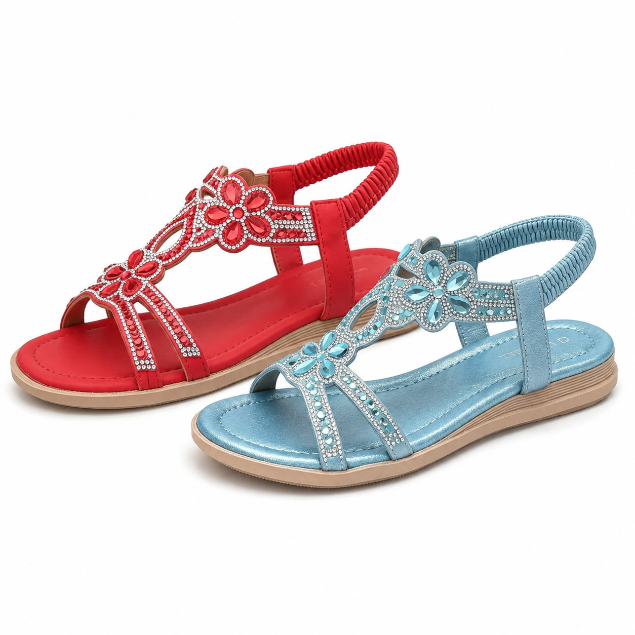 ✨ Women's Bohemian Rhinestone Sandals – Ultimate Comfort, Elastic Strap & Summer Elegance