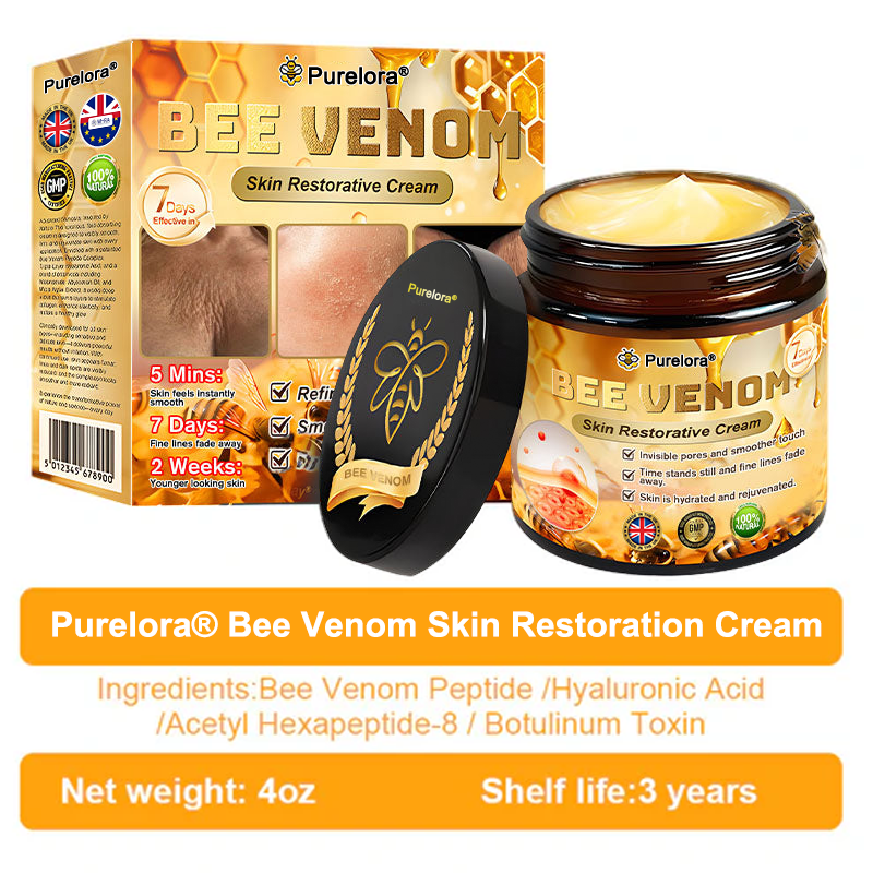 "Made and Shipped from UK|✅ Official Store✨Purelora® Bee Venom Skin Restorative Cream 🔥 LAST DAY 80% OFF 💎"