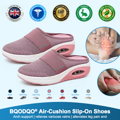 BQODQO® Air-Cushion Slip-On Walking Shoes with Arch Support, Relieves Varicose Veins