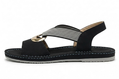 Vintage Buckle Slides for Women & Men – Suede-Look Adjustable Strap Sandals, Comfortable Everyday Walking Shoes with Cushioned Footbed