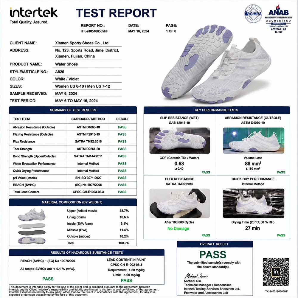 Unisex Barefoot Water Shoes | Inflatable Self-Rescue System | Treats Athlete’s Foot | Memory Foam Arch Support | Waterproof, Breathable & Sand-Resistant | Ultra-Lightweight Quick-Drying Aqua Shoes
