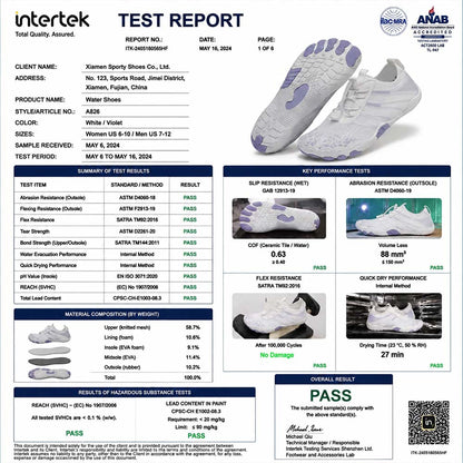 Unisex Barefoot Water Shoes | Inflatable Self-Rescue System | Treats Athlete’s Foot | Memory Foam Arch Support | Waterproof, Breathable & Sand-Resistant | Ultra-Lightweight Quick-Drying Aqua Shoes