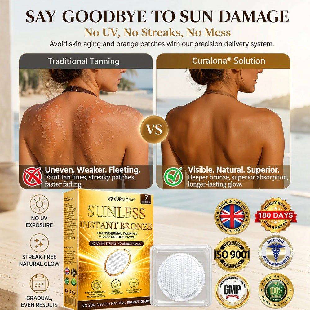 𝑶𝒇𝒇𝒊𝒄𝒊𝒂𝒍 𝑺𝒕𝒐𝒓𝒆 | ☀️☀️ 𝐂𝐔𝐑𝐀𝐋𝐎𝐍𝐀® 𝐒𝐮𝐧𝐥𝐞𝐬𝐬 𝐈𝐧𝐬𝐭𝐚𝐧𝐭 𝐁𝐫𝐨𝐧𝐳𝐞 𝐓𝐚𝐧𝐧𝐢𝐧𝐠 𝐌𝐢𝐜𝐫𝐨𝐧𝐞𝐞𝐝𝐥𝐞 𝐏𝐚𝐭𝐜𝐡 🇬🇧 (𝐉𝐮𝐬𝐭 𝐨𝐧𝐜𝐞 𝐚 𝐝𝐚𝐲) 𝐕𝐢𝐬𝐢𝐛𝐥𝐞 𝐁𝐫𝐨𝐧𝐳𝐞 𝐆𝐥𝐨𝐰 𝐢𝐧 𝟕 𝐃𝐚𝐲𝐬 ✅ 𝐍𝐨 𝐔𝐕, 𝐍𝐨 𝐎𝐫𝐚𝐧𝐠𝐞, 𝐍𝐨 𝐒𝐭𝐫𝐞𝐚𝐤𝐬, 𝐍𝐨 𝐃𝐇𝐀, 𝐍𝐨 𝐌𝐞𝐬𝐬.