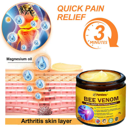 🇬🇧Official U.K Store✨Purelora® Bee Venom Advanced Therapy - Deep Bone Healing & Instant Pain Relief Cream (Official UK Formula)