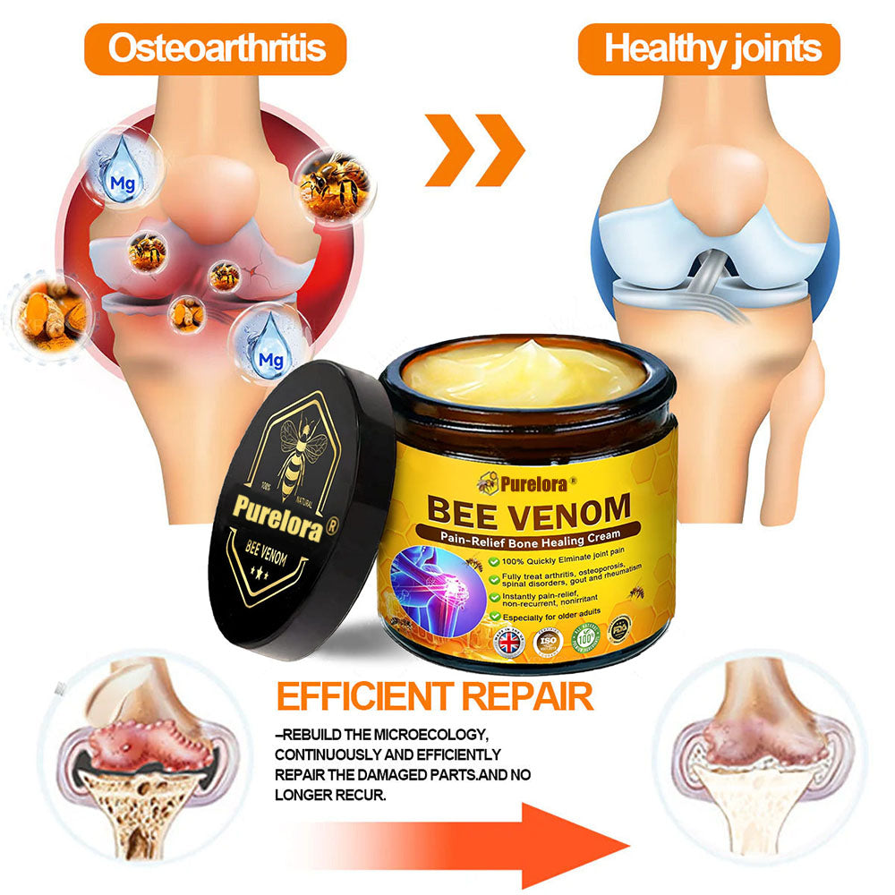 🇬🇧Official U.K Store✨Purelora® Bee Venom Advanced Therapy - Deep Bone Healing & Instant Pain Relief Cream (Official UK Formula)
