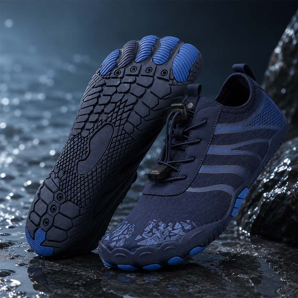 Unisex Barefoot Water Shoes | Inflatable Self-Rescue System | Treats Athlete’s Foot | Memory Foam Arch Support | Waterproof, Breathable & Sand-Resistant | Ultra-Lightweight Quick-Drying Aqua Shoes