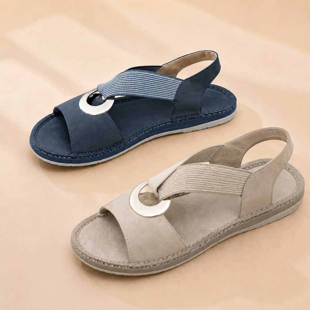 Vintage Buckle Slides for Women & Men – Suede-Look Adjustable Strap Sandals, Comfortable Everyday Walking Shoes with Cushioned Footbed