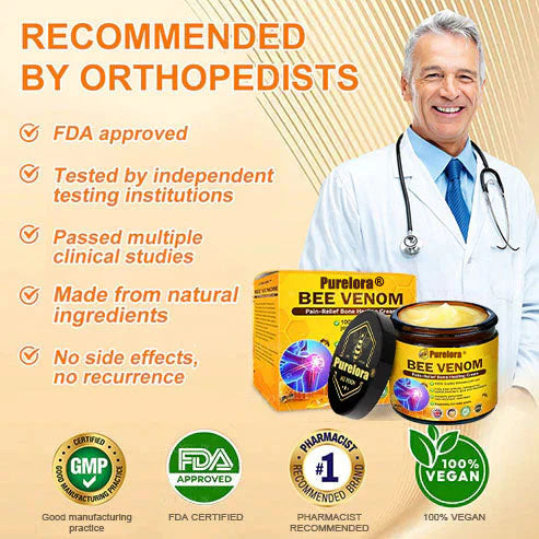🇬🇧Official U.K Store✨Purelora® Bee Venom Advanced Therapy - Deep Bone Healing & Instant Pain Relief Cream (Official UK Formula)