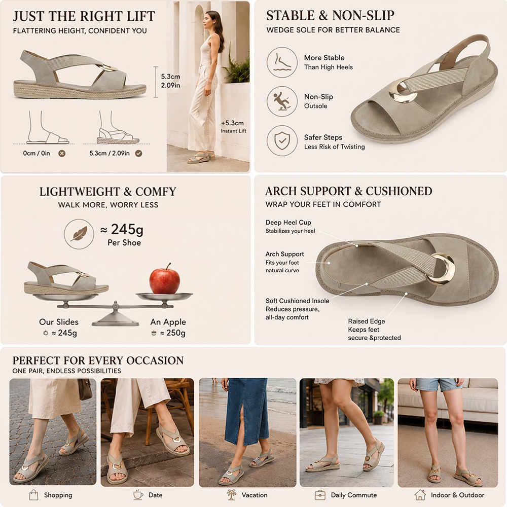 Vintage Buckle Slides for Women & Men – Suede-Look Adjustable Strap Sandals, Comfortable Everyday Walking Shoes with Cushioned Footbed