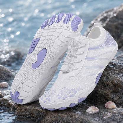 Unisex Barefoot Water Shoes | Inflatable Self-Rescue System | Treats Athlete’s Foot | Memory Foam Arch Support | Waterproof, Breathable & Sand-Resistant | Ultra-Lightweight Quick-Drying Aqua Shoes