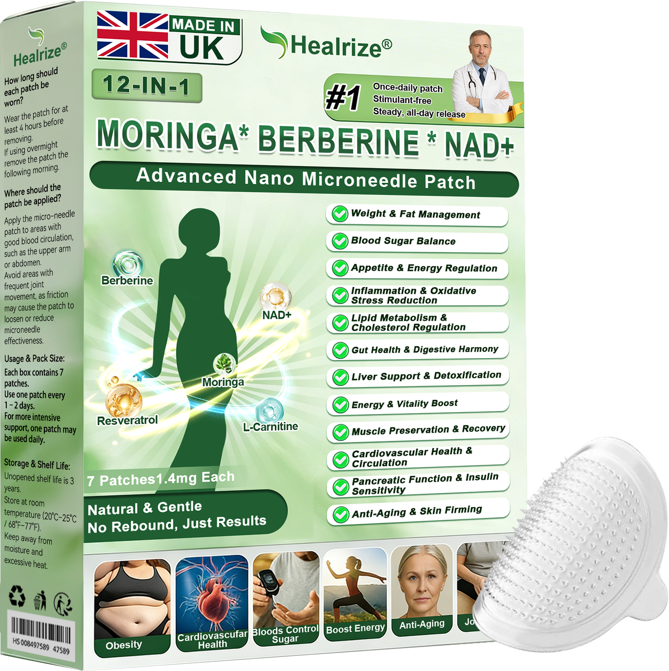 𝑶𝒇𝒇𝒊𝒄𝒊𝒂𝒍 𝑺𝒕𝒐𝒓𝒆 | 👩‍⚕️ H𝐞a𝐥r𝐢z𝐞® 1𝟐-𝐈N-1 M𝐨r𝐢n𝐠a * B𝐞r𝐛e𝐫i𝐧e * N𝐀D+ 𝐀d𝐯a𝐧c𝐞d N𝐚n𝐨 𝐌i𝐜r𝐨n𝐞e𝐝l𝐞 𝐏a𝐭c𝐡 (𝐎𝐧𝐜𝐞 𝐃𝐚𝐢𝐥𝐲, 𝐯𝐢𝐬𝐢𝐛𝐥𝐞 𝐜𝐡𝐚𝐧𝐠𝐞𝐬 𝐢𝐧 𝟕 𝐝𝐚𝐲𝐬）🚀F𝐨r 𝐎𝐛𝐞𝐬𝐢𝐭𝐲, 𝐋o𝐨s𝐞 𝐒k𝐢n, 𝐃𝐢𝐚𝐛𝐞𝐭𝐞𝐬, 𝐒𝐥𝐞𝐞𝐩 𝐀𝐩𝐧𝐞𝐚, 𝐀𝐧𝐝 𝐉𝐨𝐢𝐧𝐭 𝐈𝐬𝐬𝐮𝐞𝐬 , 𝐉𝐨𝐢𝐧𝐭 𝐈𝐬𝐬𝐮𝐞𝐬 𝐀𝐧𝐝 m𝐨r𝐞🚀