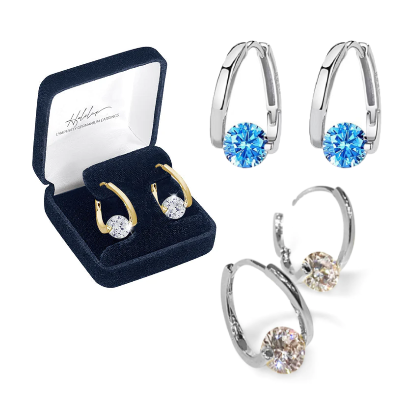 🔥LAST DAY SALE-80% OFF 丨❤️CZTICLE®Lymphvity MagneTherapy Germanium Earrings