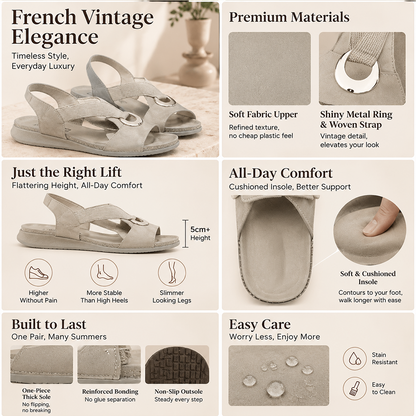 Vintage Buckle Slides for Women & Men – Suede-Look Adjustable Strap Sandals, Comfortable Everyday Walking Shoes with Cushioned Footbed