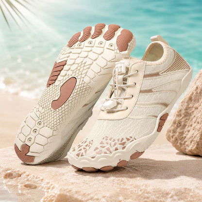 Unisex Barefoot Water Shoes | Inflatable Self-Rescue System | Treats Athlete’s Foot | Memory Foam Arch Support | Waterproof, Breathable & Sand-Resistant | Ultra-Lightweight Quick-Drying Aqua Shoes