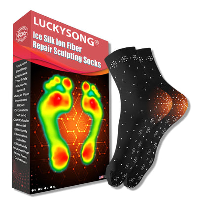 [💎Official Brand Store💎] 2026 LuckySong® Ice Silk Ion Fiber Repair Sculpting Socks
