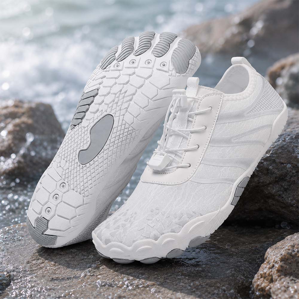 Unisex Barefoot Water Shoes | Inflatable Self-Rescue System | Treats Athlete’s Foot | Memory Foam Arch Support | Waterproof, Breathable & Sand-Resistant | Ultra-Lightweight Quick-Drying Aqua Shoes