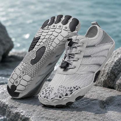 Unisex Barefoot Water Shoes | Inflatable Self-Rescue System | Treats Athlete’s Foot | Memory Foam Arch Support | Waterproof, Breathable & Sand-Resistant | Ultra-Lightweight Quick-Drying Aqua Shoes
