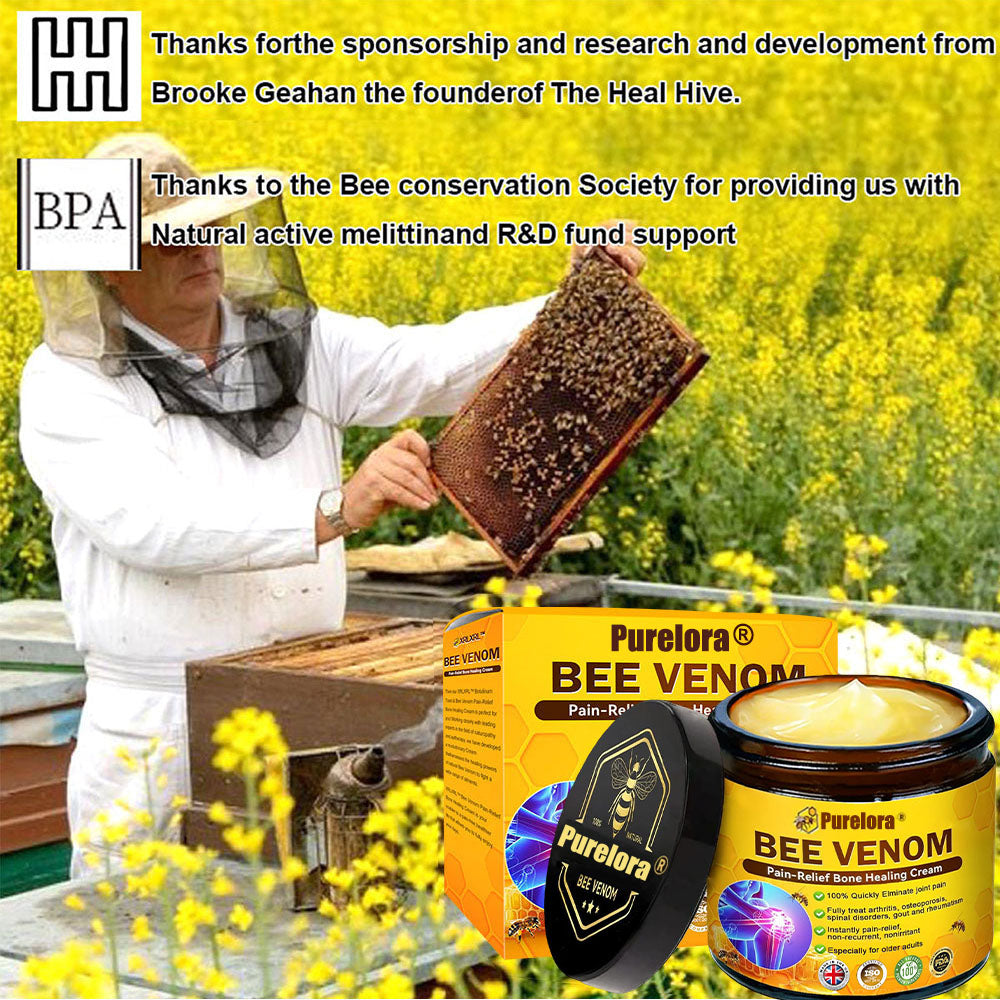 🇬🇧Official U.K Store✨Purelora® Bee Venom Advanced Therapy - Deep Bone Healing & Instant Pain Relief Cream (Official UK Formula)