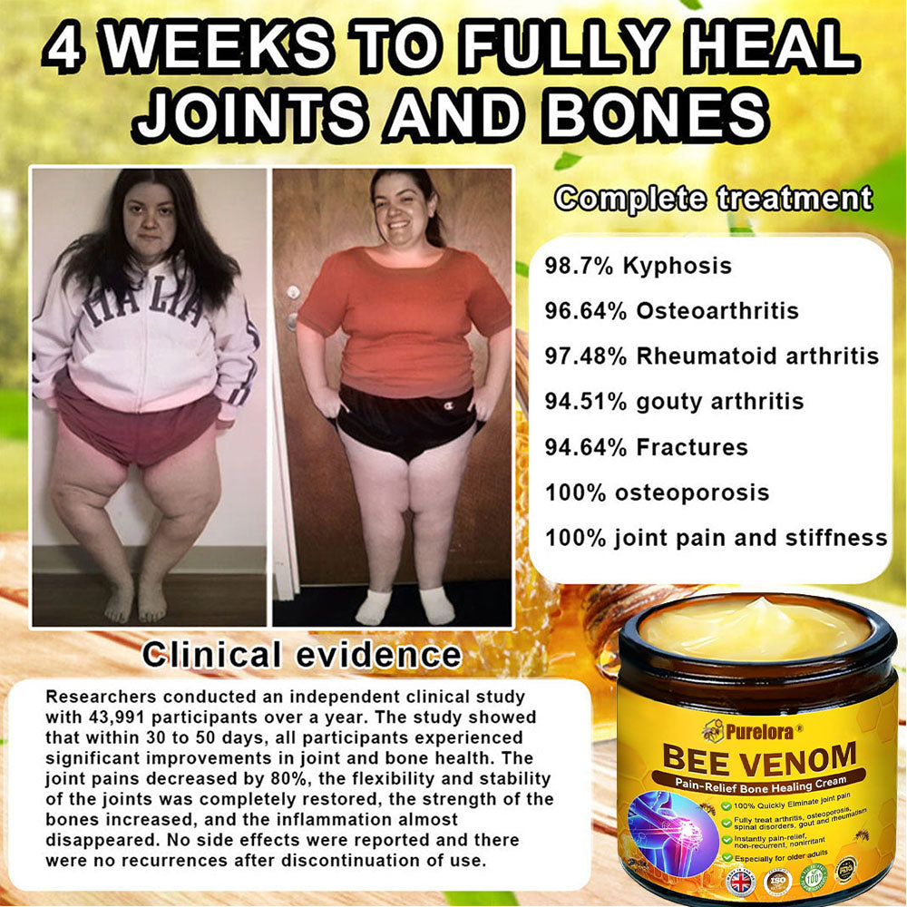 🇬🇧Official U.K Store✨Purelora® Bee Venom Advanced Therapy - Deep Bone Healing & Instant Pain Relief Cream (Official UK Formula)