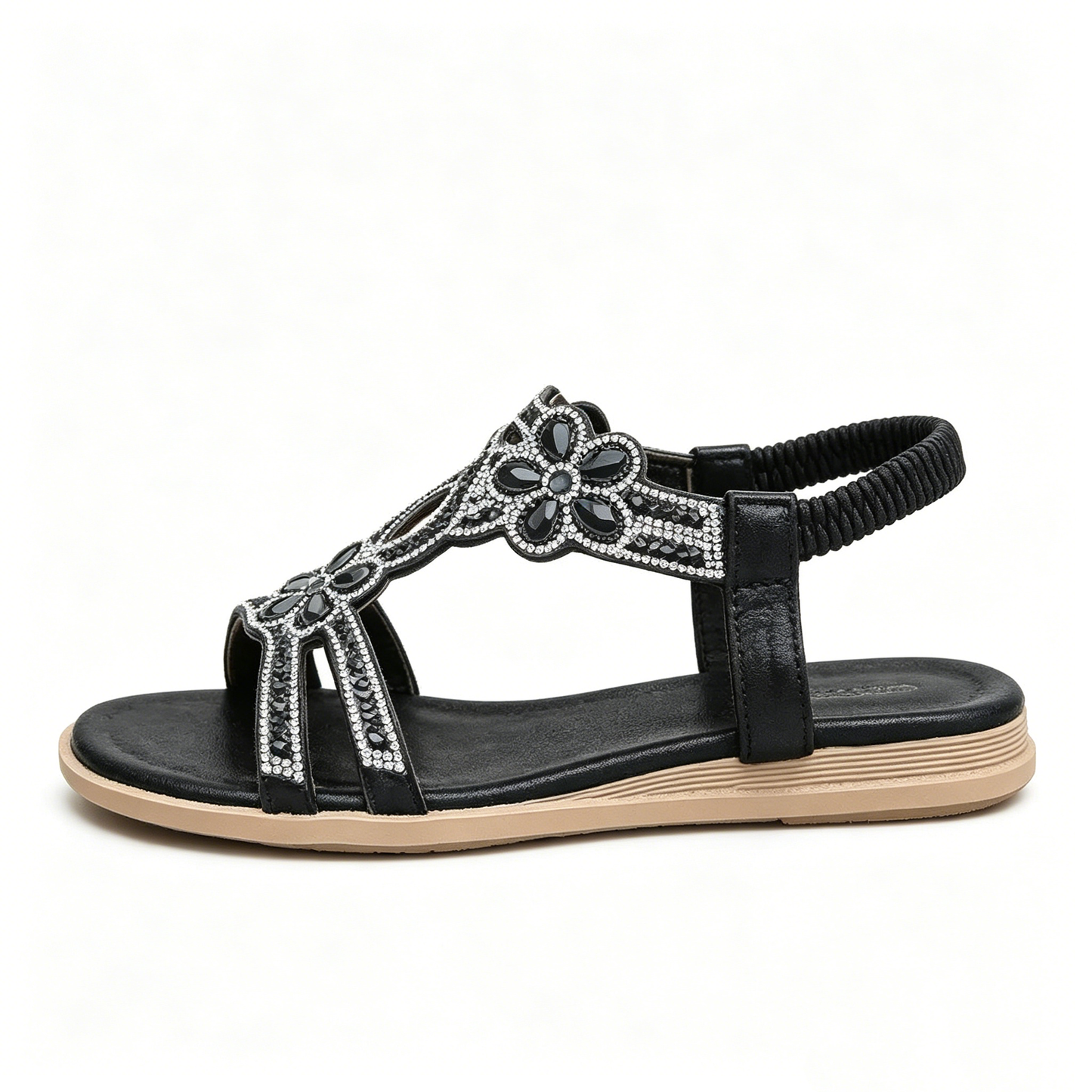✨ Women's Bohemian Rhinestone Sandals – Ultimate Comfort, Elastic Strap & Summer Elegance