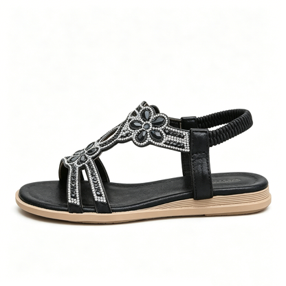 ✨ Women's Bohemian Rhinestone Sandals – Ultimate Comfort, Elastic Strap & Summer Elegance
