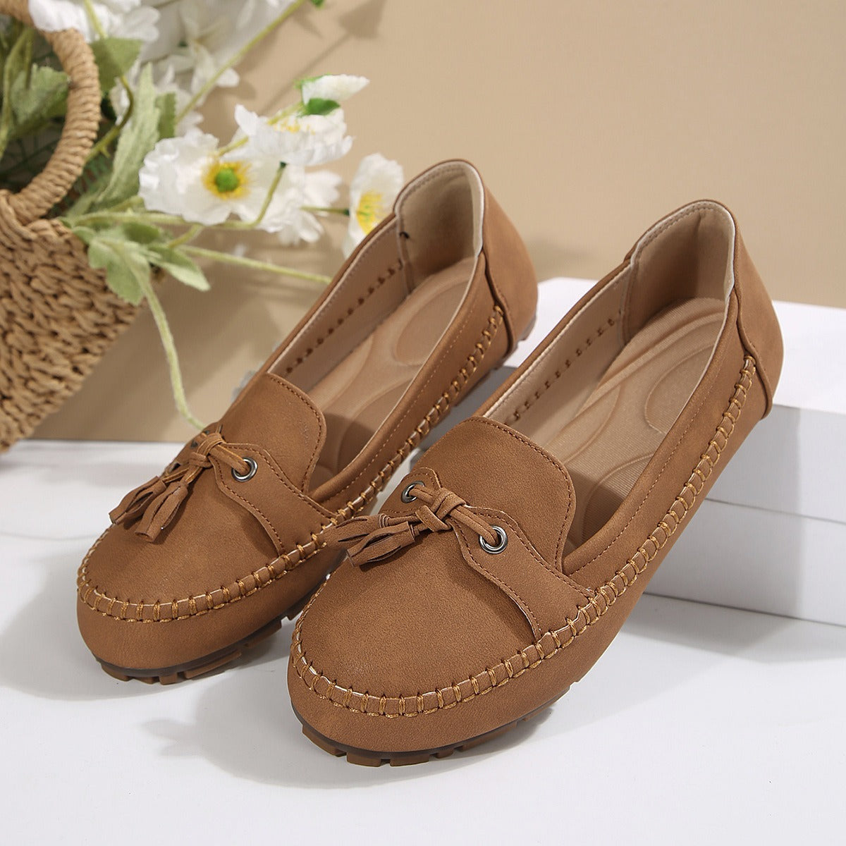 🌍❤️ Last Day:Clearance Sale ❤️Women's Hollow SoftLeather Breathable Moccasins Sandals 2026