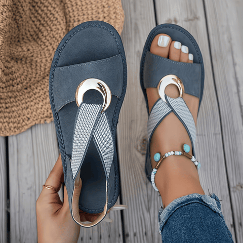 Vintage Buckle Slides for Women & Men – Suede-Look Adjustable Strap Sandals, Comfortable Everyday Walking Shoes with Cushioned Footbed
