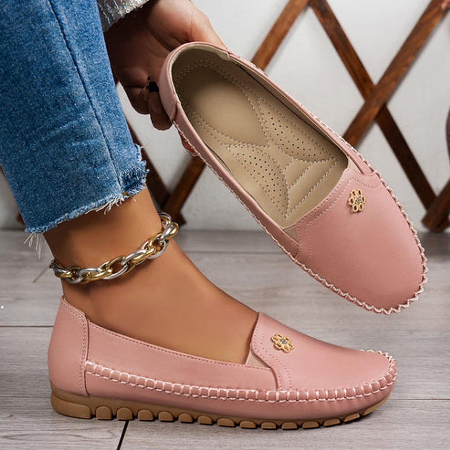 🔥Best Seller-Last Day Sale 60% OFF🔥 Orthopedic leather shoes, Lightweight, Anti-Slip, Breathable for Women