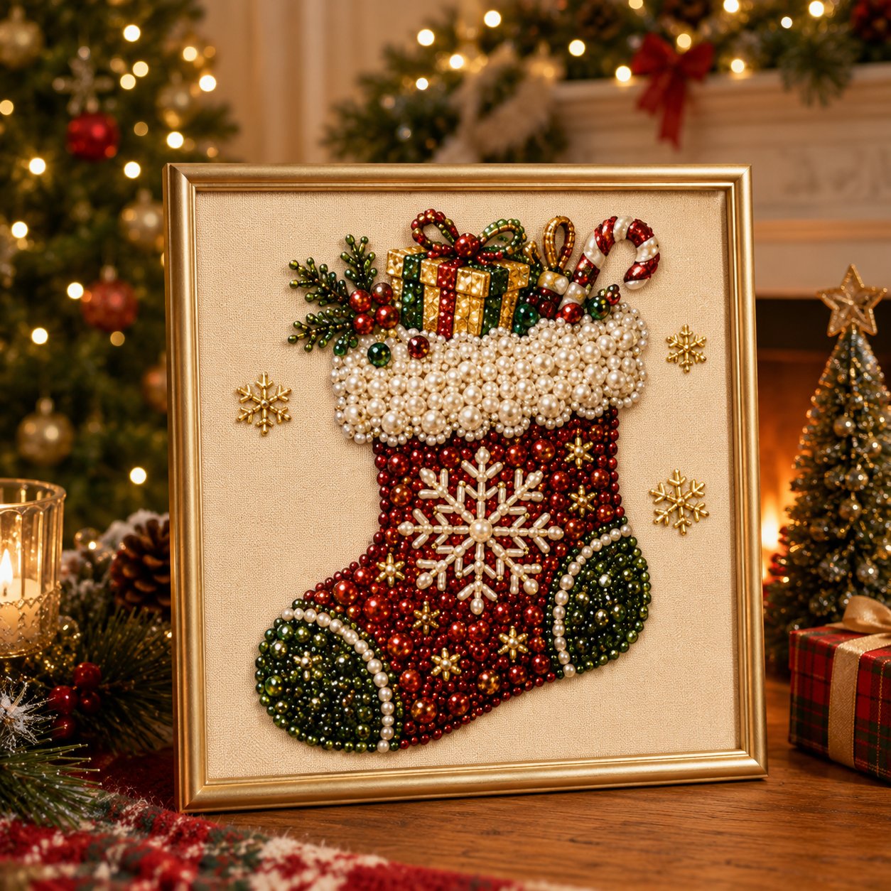 🧘Relaxing & Beginner-Friendly - 🎨💎DIY Christmas Pearl Art Kit